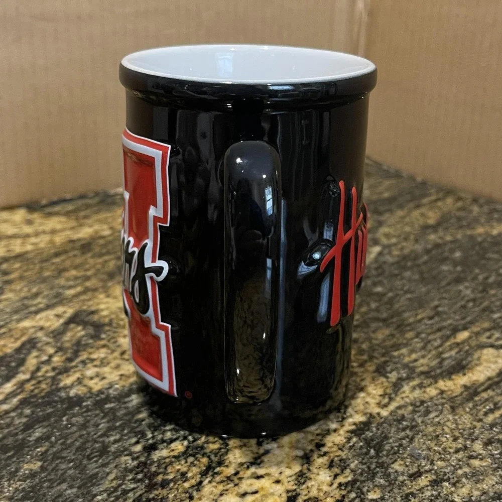 Nebraska Cornhuskers Coffee Mug Cup Ceramic Black Red NCAA Football Huskers 3D - Picture 2 of 7